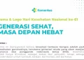 Generasi Sehat, Masa Depan Hebat! HKN ke-61 Angkat Tema Kunci Investasi Kesehatan untuk Indonesia Emas 2045