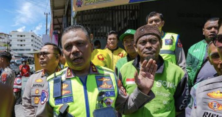 Kakorlantas Menyapa Driver Ojol Kamtibmas Polda Kaltim, Pererat Sinergi