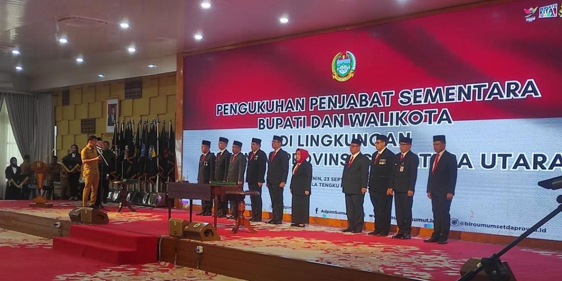 Pj Gubernur Sumatera Utara Lantik 11 Penjabat Sementara Kepala Daerah