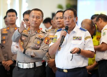 Kakorlantas dan Wamenhub Antisipasi Lonjakan Kendaraan Nataru, Simulasi TFG Digelar di Pelabuhan Banten